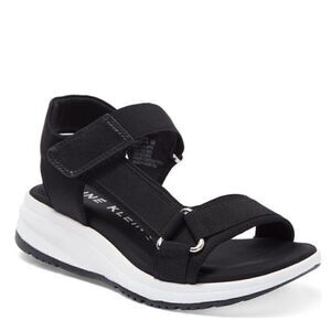 ANNE KLEIN Goldie Sport Sneaker Sandal, Comfort Cushioned, Black, Size 9.5, NWT‎